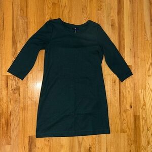 Gap Dark Green 3/4 Sleeve Dress